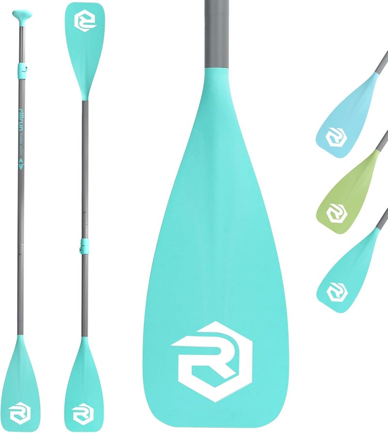 rillrun Store SUP Paddle - Paddle Board Paddle 4 Piece Stand Up Paddleboard Paddles Lightweight Floating Kayak Paddle - Light Blue - Lake Green - Light Green - Image 1